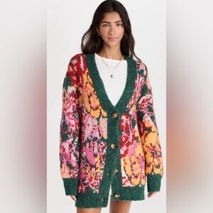 Free People Alexis Floral Cardigan